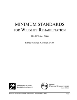 Minimum Standards for Wildlife Rehabilitation