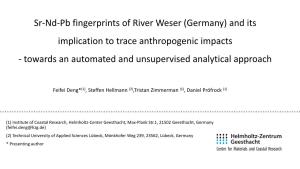 Sr-Nd-Pb Fingerprints of River Weser (Germany) and Its Implication to Trace Anthropogenic Impacts - Towards an Automated and Unsupervised Analytical Approach