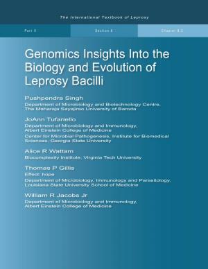 Genomics Insights Into the Biology and Evolution of Leprosy Bacilli