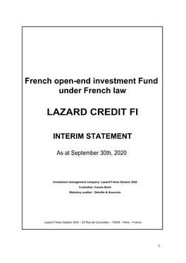 Lazard Credit Fi