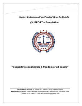 Supporting Equal Rights & Freedom of All People