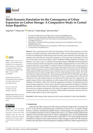 Multi-Scenario Simulation for the Consequence of Urban Expansion on Carbon Storage: a Comparative Study in Central Asian Republics