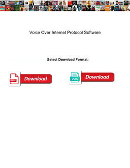 Voice Over Internet Protocol Software