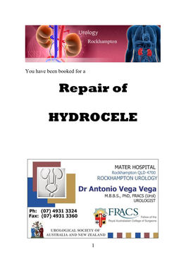 Repair of HYDROCELE