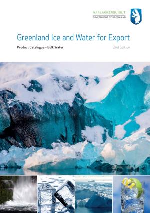 Greenland Ice and Water for Export
