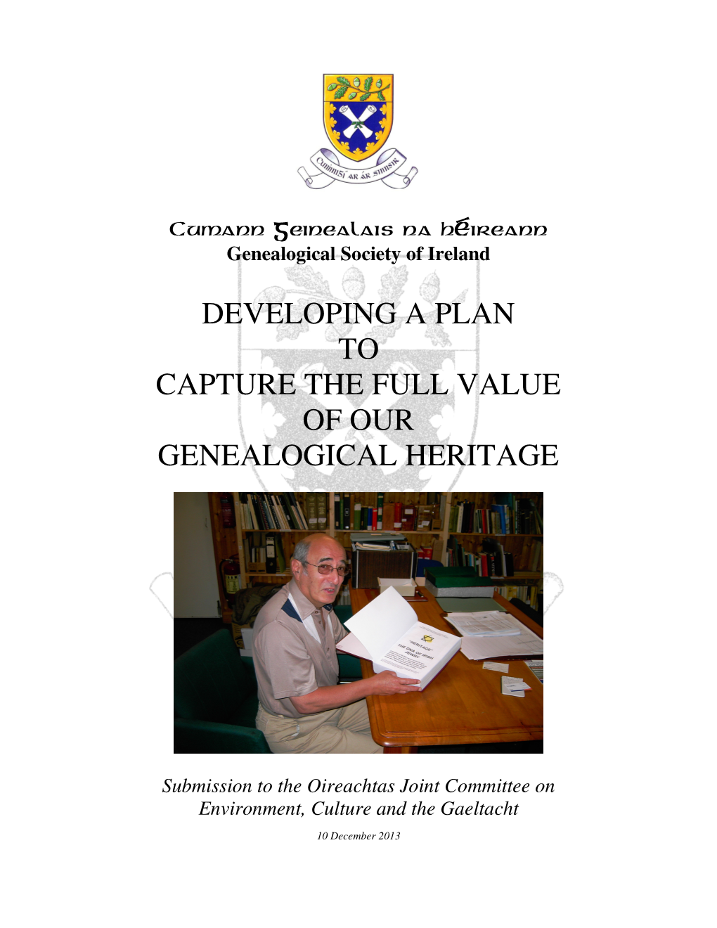 Developing a Plan to Capture the Full Value of Our Genealogical Heritage