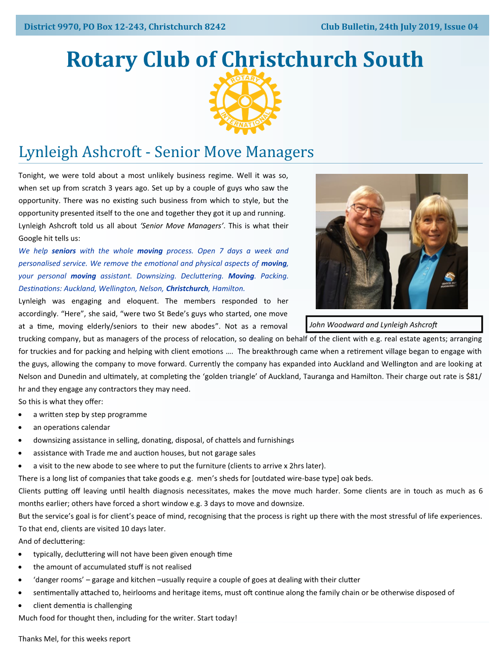 Rotary Club of Christchurch South