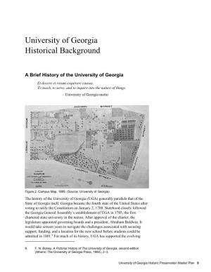 University of Georgia Historical Background