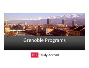 Grenoble Programs Agenda/Introductions