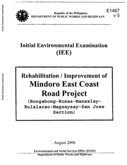 Mindoro East Coast Road Project