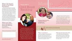 Patient Guide to Cord Blood Banking