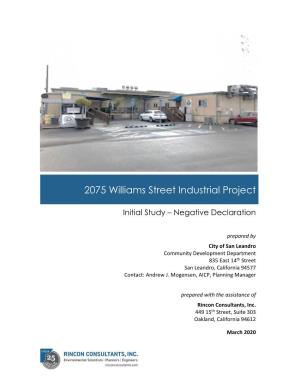 2075 Williams Street Industrial Project