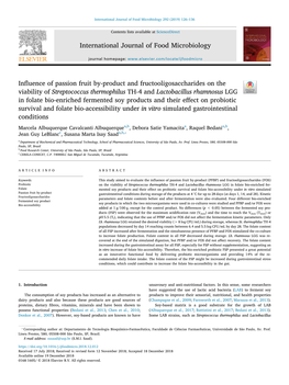 International Journal of Food Microbiology Influence of Passion