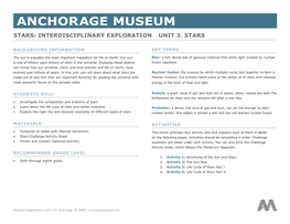 Stars: Interdisciplinary Exploration Unit 3