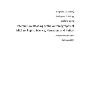 Intercultural Reading of the Autobiography of Michael Pupin: Science, Narration, and Nation