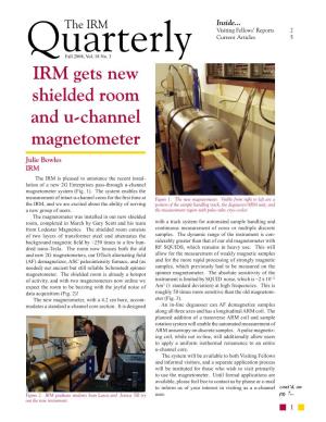 IRM Gets New Shielded Room and U-Channel Magnetometer