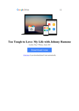 [SAEL]⋙ Too Tough to Love: My Life with Johnny Ramone by Cynthia