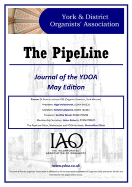 Journal of the YDOA May Edition