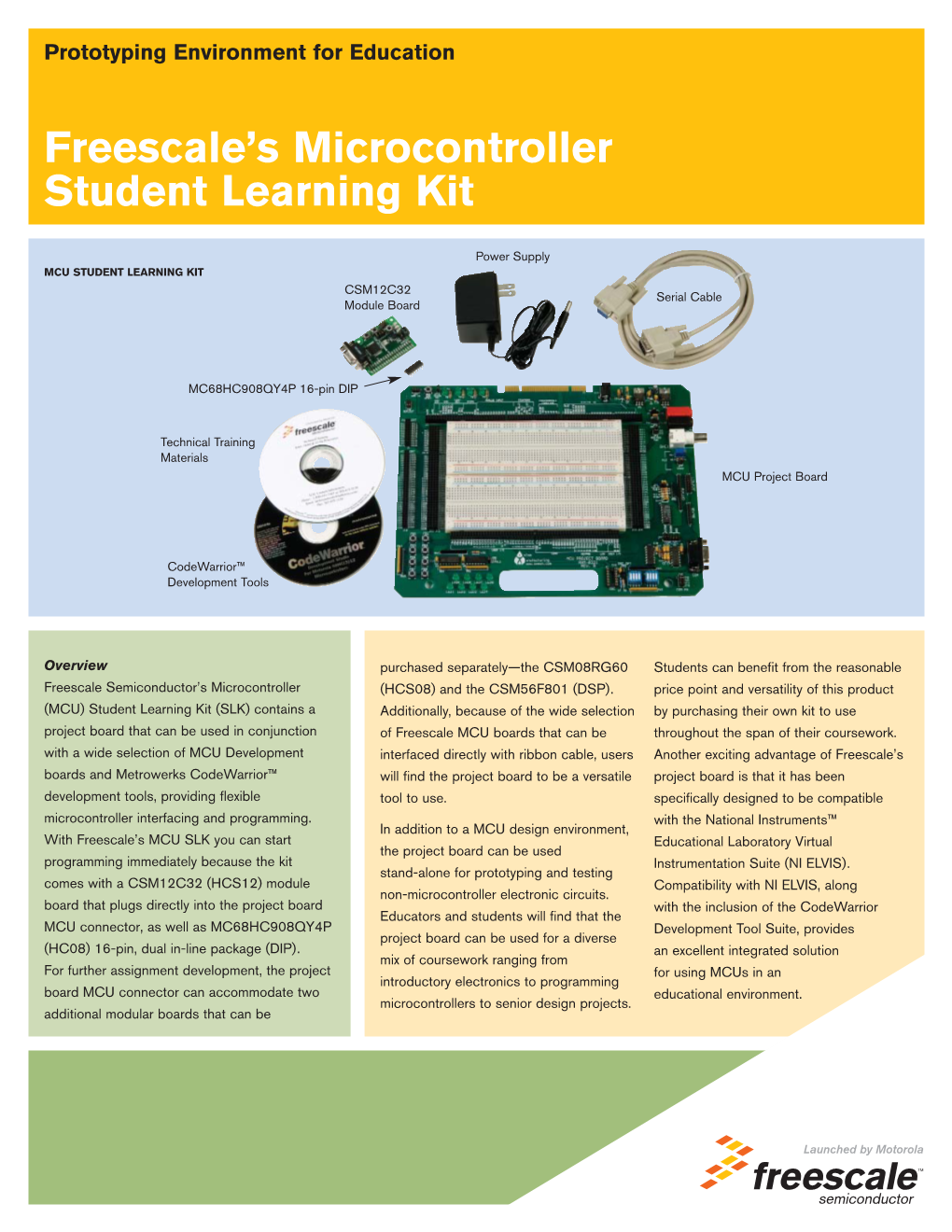 Freescale's Microcontroller Student Learning