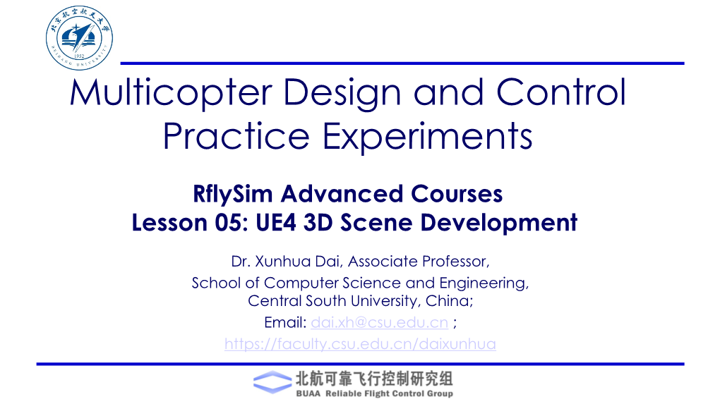 Multicopter Design and Control Practice Experiments