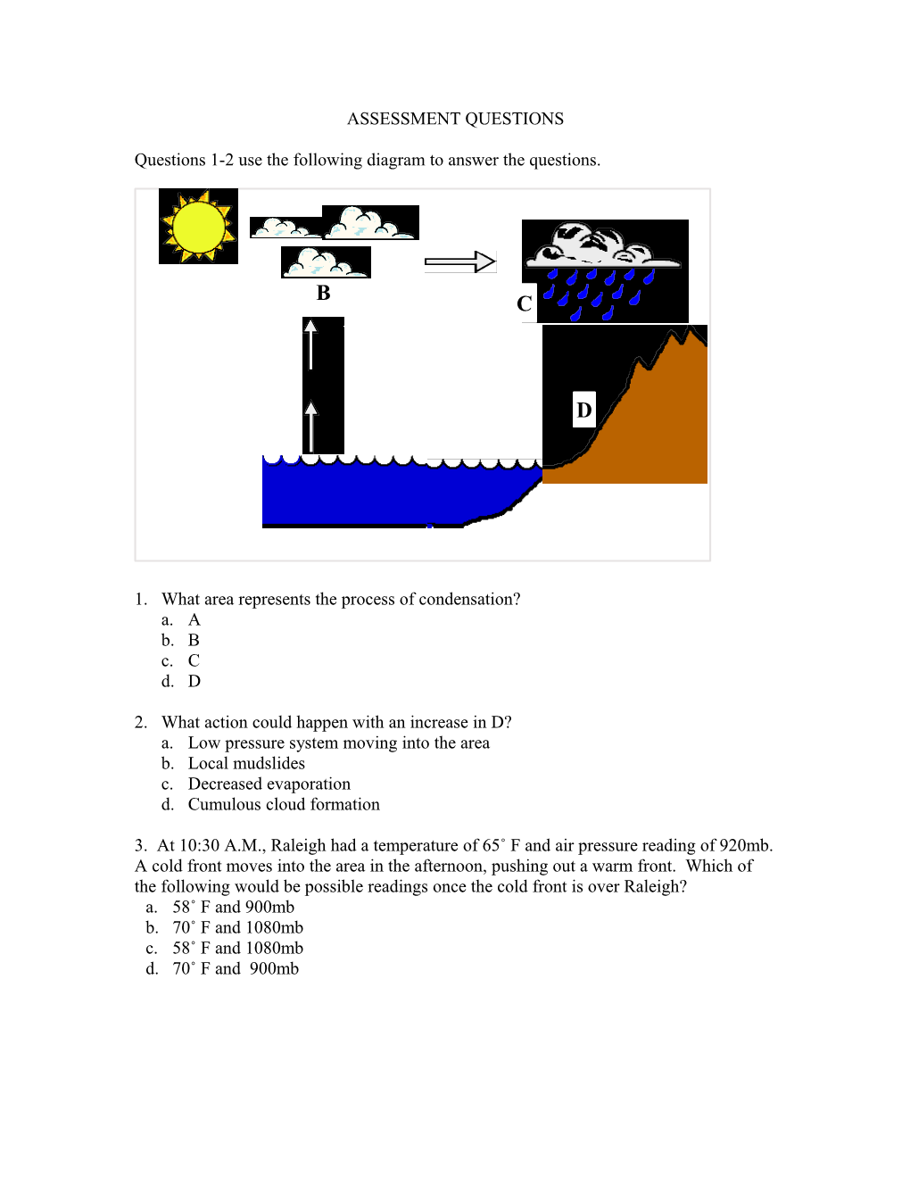 Questions 1-2 Use the Following Diagram to Answer the Questions