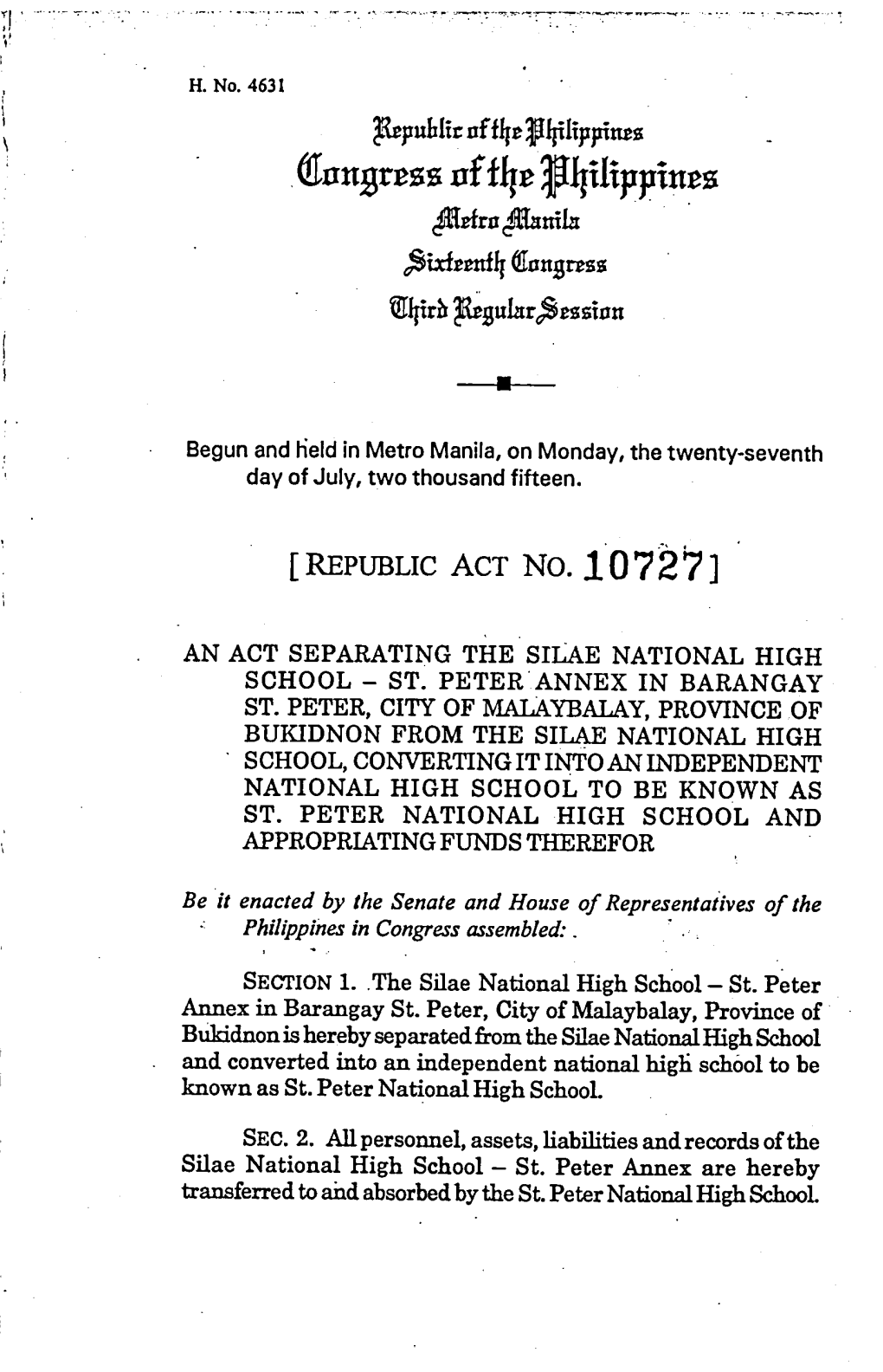 Republic Act No. 10727