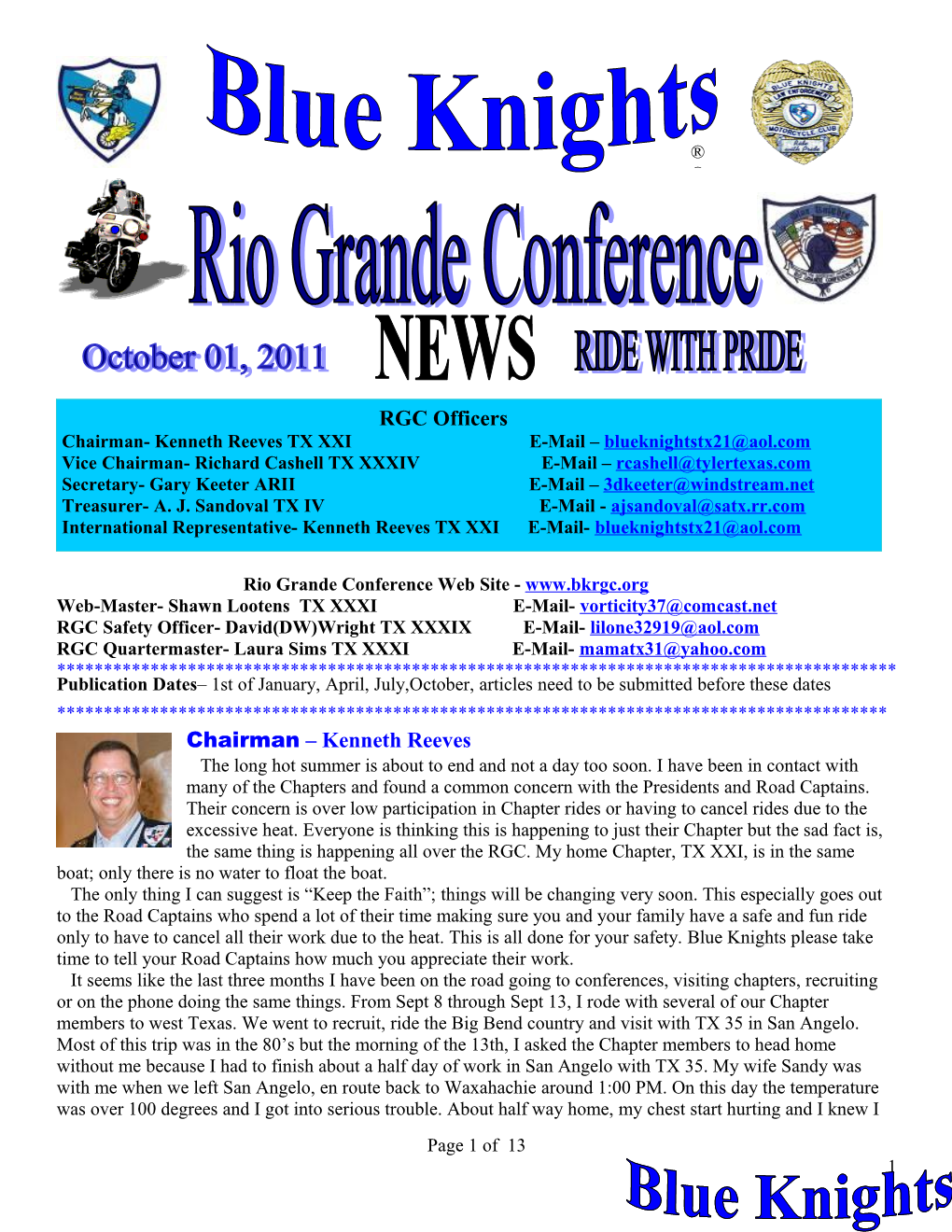 Rio Grande Conference Web Site