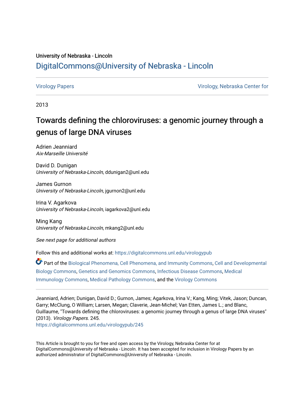 A Genomic Journey Through a Genus of Large DNA Viruses