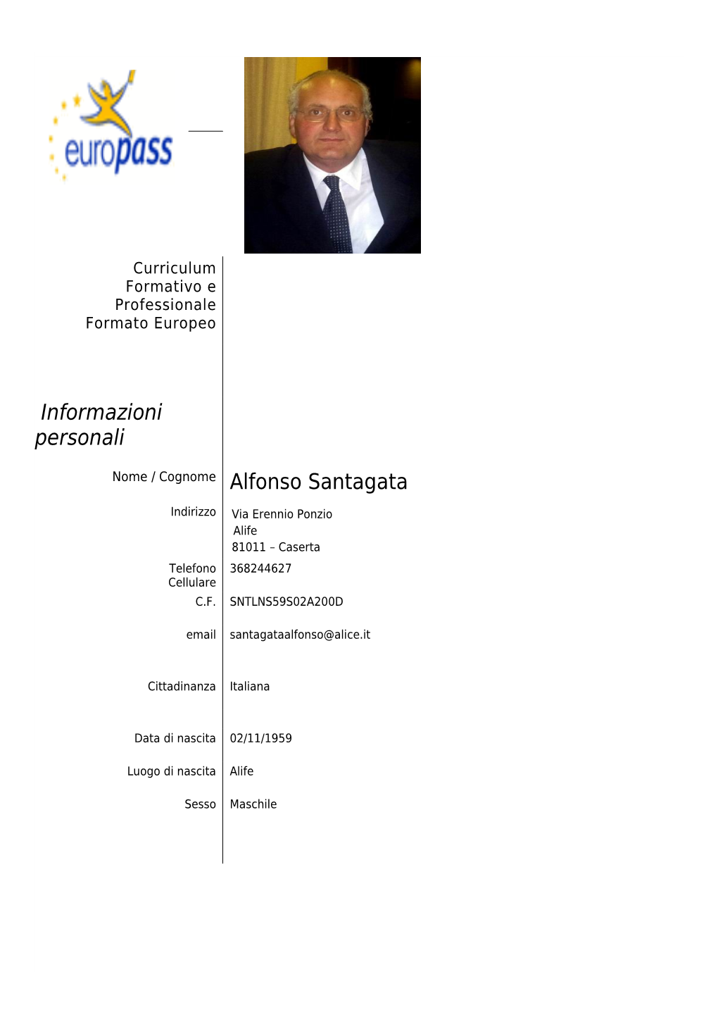 Curriculum Vitae Europass