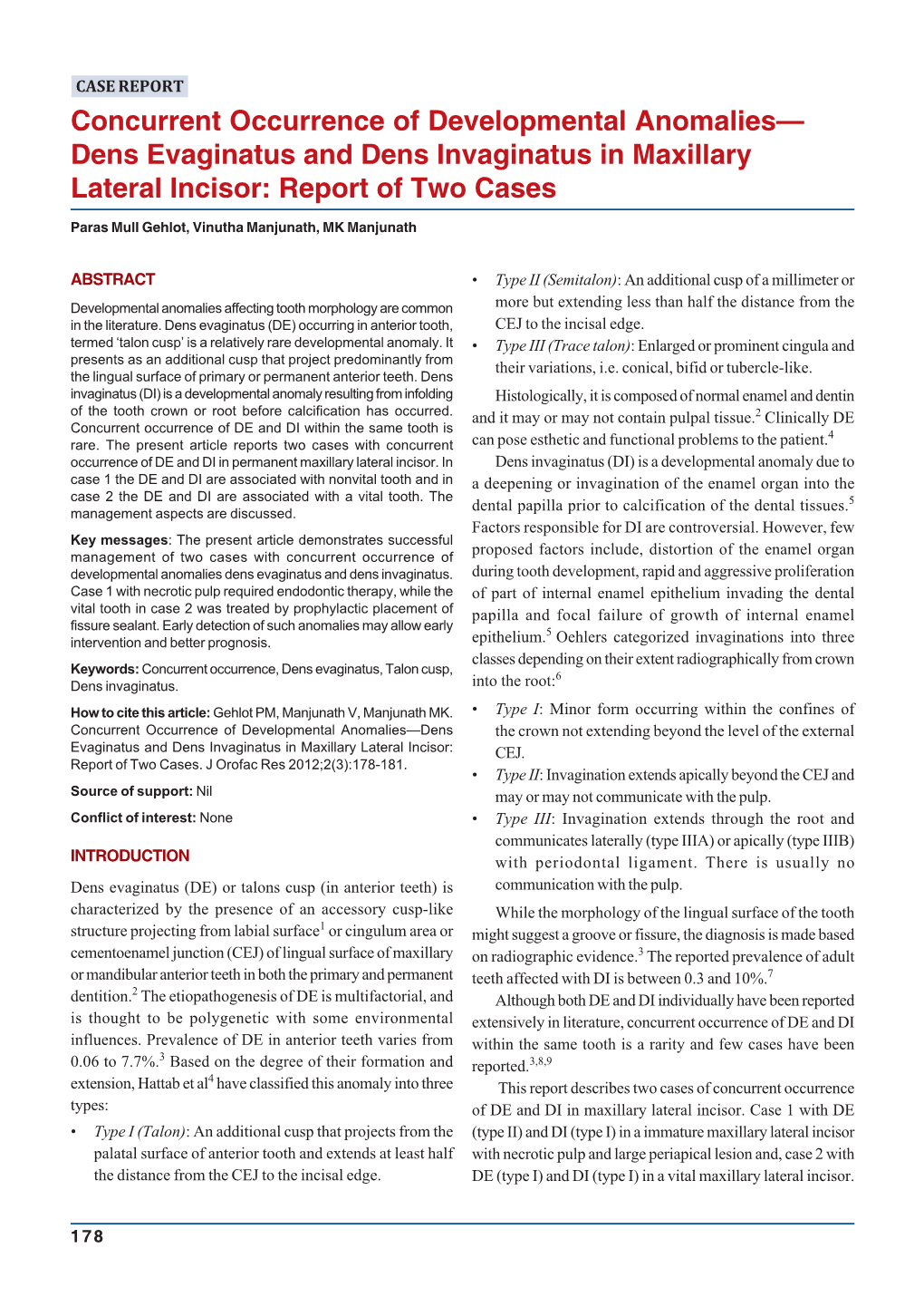 Dens Evaginatus and Dens Invaginatus in Maxillary Lateral Incisor: Report of Two Cases