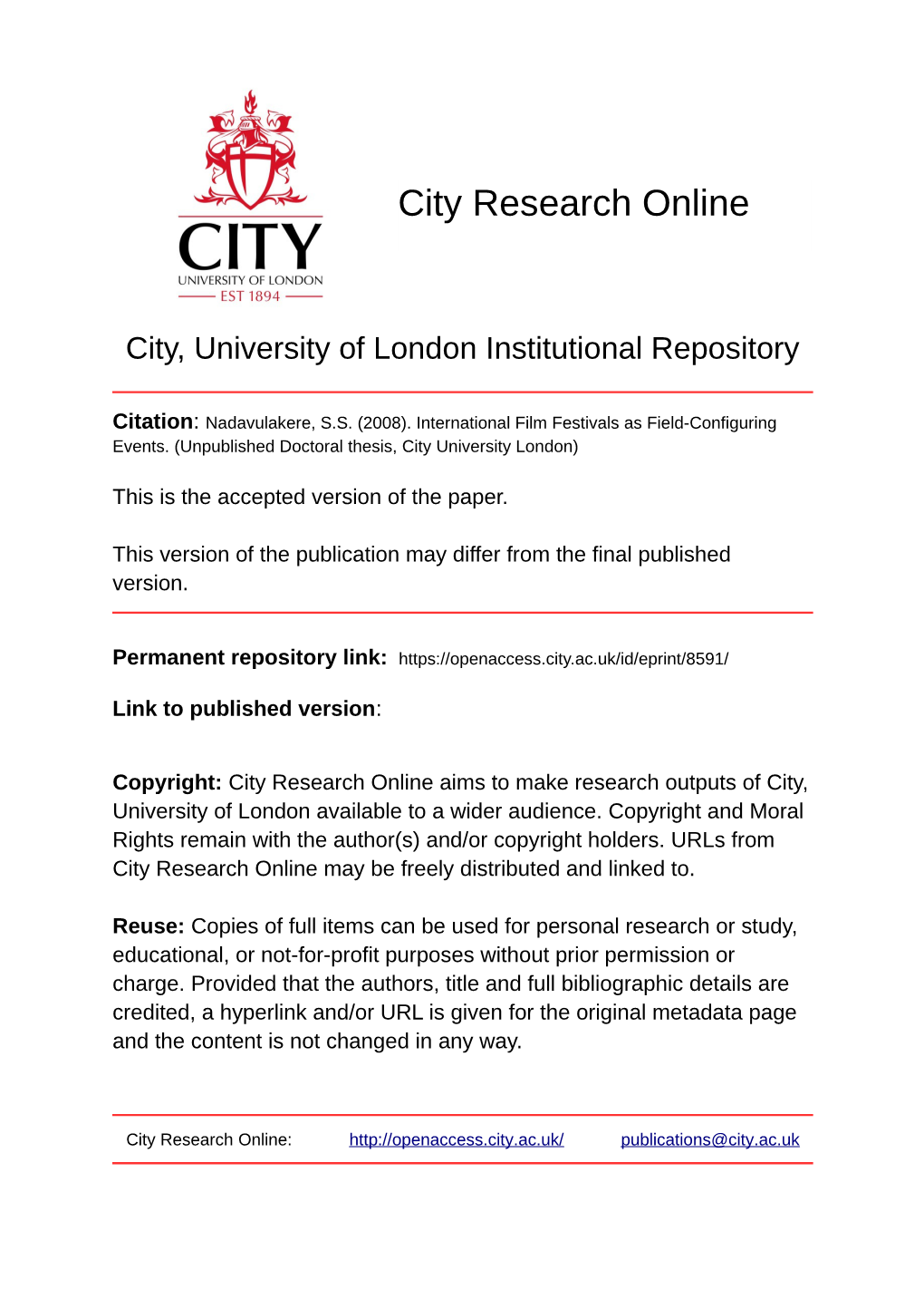 City Research Online