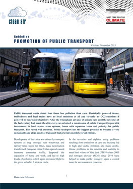 PROMOTION of PUBLIC TRANSPORT Version: November 2015