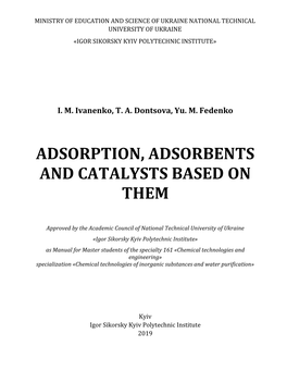 Adsorption, Adsorbents and Catalysts Based on Them