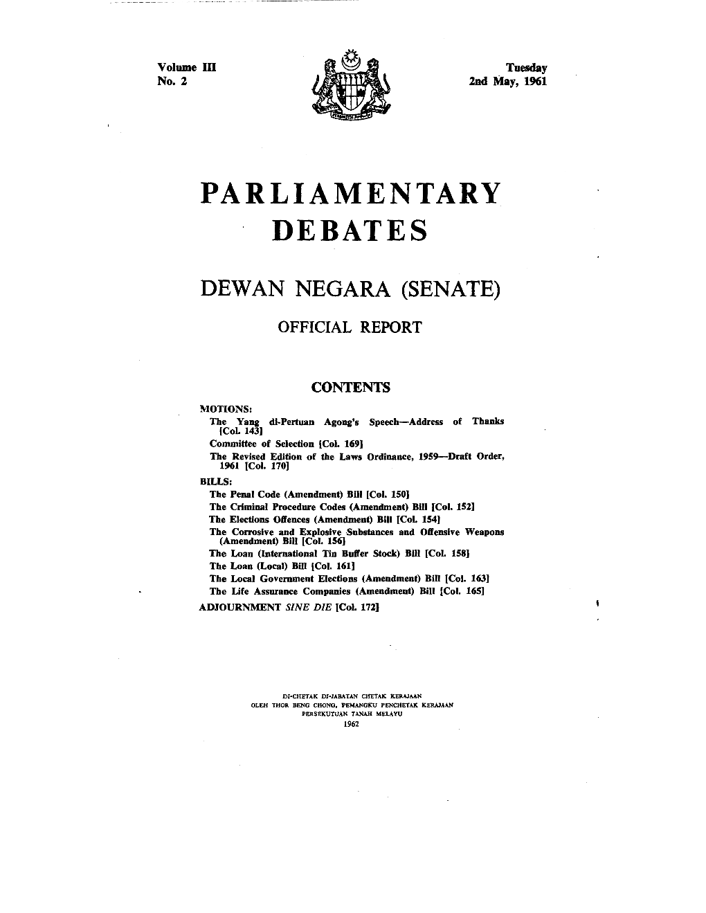 Parliamentary Debates