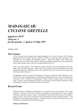 MADAGASCAR CYCLONE GRETELLE (Appeal 03/97)