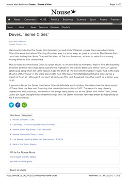 Doves, 'Some Cities' | Nouse