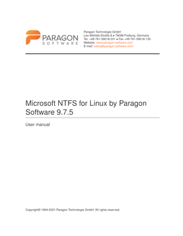 Microsoft NTFS for Linux by Paragon Software 9.7.5