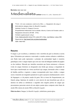 Resumo O Sangue É, Por Excelência, a Substância Vital E Mortífera Da Qual Se Alimenta a Escrita Épica