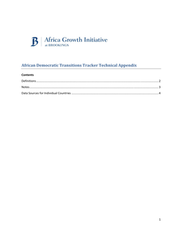 African Democratic Transitions Tracker Technical Appendix