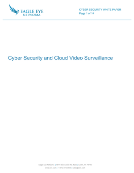 Cyber Security and Cloud Video Surveillance