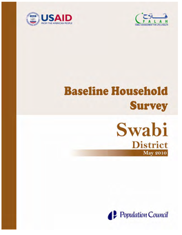 Baseline Household Survey Swabi District May 2010