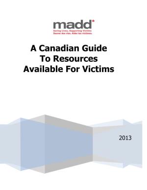 A Canadian Victims National Resource Guide