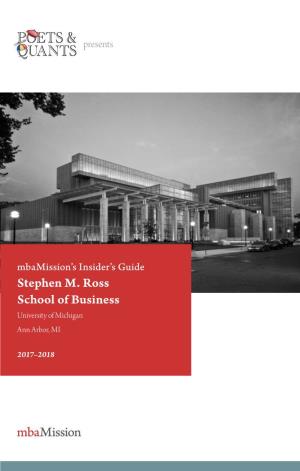 Insider's Guide: Stephen M. Ross School of Business