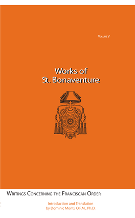 Works of St. Bonaventure Works of St. Bonaventure
