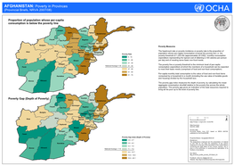 AFGHANISTAN: Poverty in Provinces (Provincial Briefs, NRVA 2007/08)