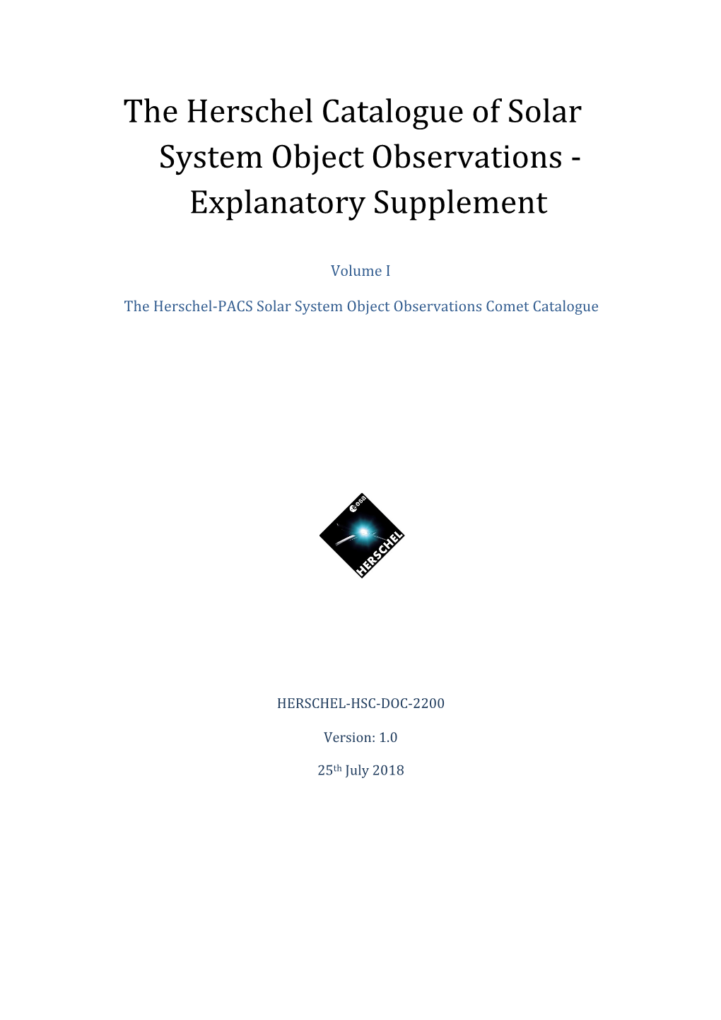 Explanatory Supplement