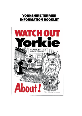 Yorkshire Terrier Information Booklet