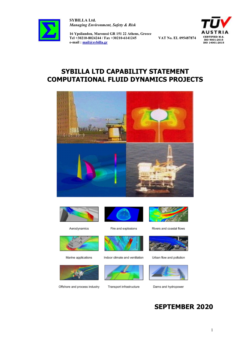 Sybilla Ltd Capability Statement Computational Fluid Dynamics Projects