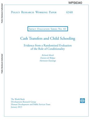 Cash Transfers and Child Schooling