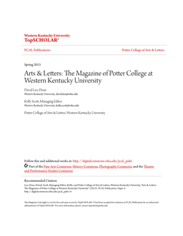 The Magazine of Potter College at Western Kentucky University Spring 2013 | Vol
